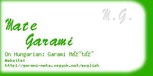 mate garami business card